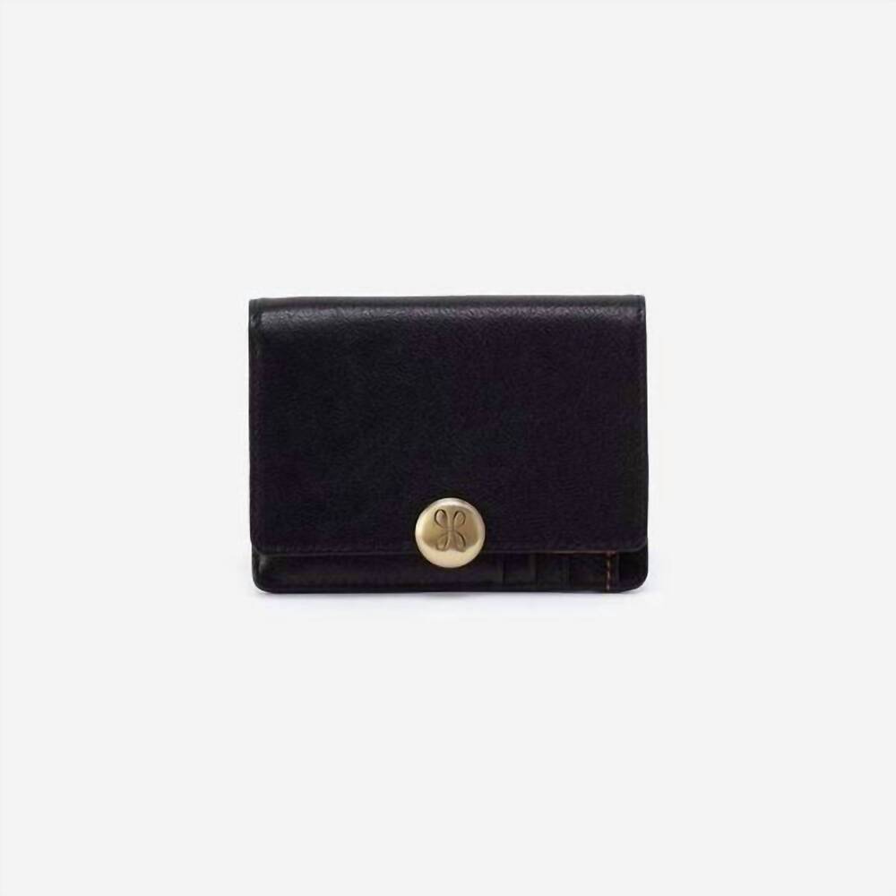 NEW HOBO women's hutton small wallet in black